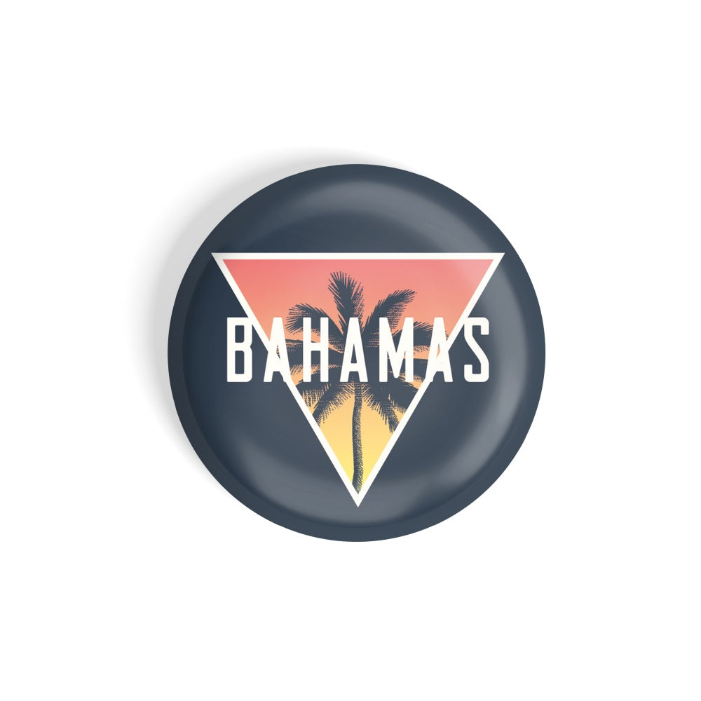 dhcrafts Round Fridge Magnet Multicolor Bahamas D2 Glossy Finish Design Pack of 1 (58 mm)